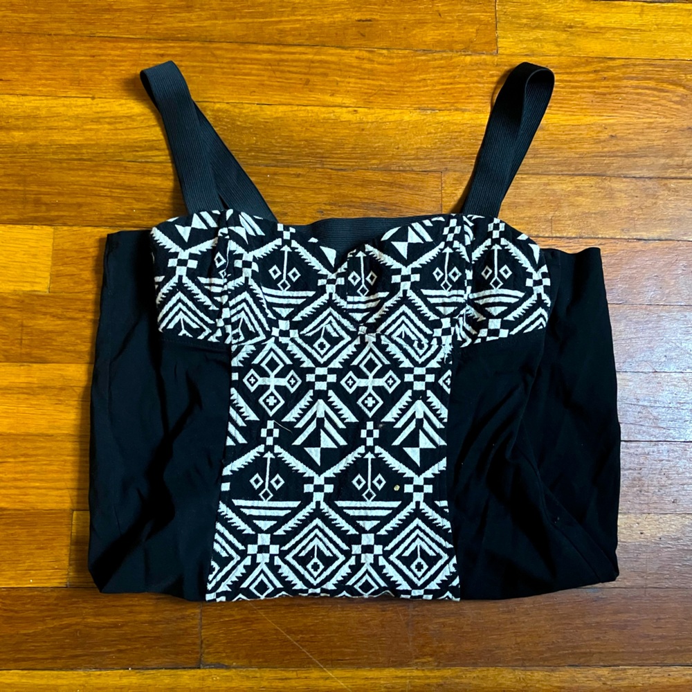 Black and White Geometric Dress